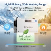 AVAHUM 113 Pints Commercial Dehumidifier for 3,000 sq. ft. Basement and Crawl Space