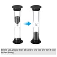 thumbnail image 4 of Uxcell 2 Minute Sand Timer, 4pack Small Sandy Clock, Count Down Sand Glass Black, 4 of 5