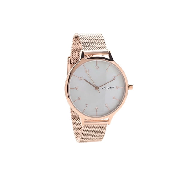 Skagen Women's SKW2633 Anita MOP Dial Rose Gold Mesh Bracelet Watch