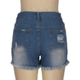 thumbnail image 4 of Taqqpue Denim Shorts for Women Stretchy Ripped Casual High Waisted Jean Shorts Printed Trendy Y2k Jorts Distressed Frayed Raw Hem Short Jeans On Clearance, 4 of 9