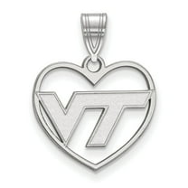 Women's Virginia Tech Hokies Sterling Silver Logo Heart Pendant