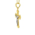 thumbnail image 2 of Precious Stars Jewelry 14k Two-tone Gold Jesus Crucifix Cross Pendant with 1-mm Box Chain (16-inch), 2 of 7