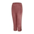 thumbnail image 6 of FINALGANG Women New Trousers Solid Color Plus Size Yoga Leggings Hollow Out Pants Relaxed Fit Comfort Daily Wear, 6 of 9