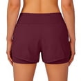 thumbnail image 5 of Y-Sunset Biker Shorts Women Quick Dry 2 in 1 Running High-Split Athletic High Waist Short Pant with Pocket Tennis Golf Skirt(RD4/XS), 5 of 7