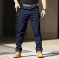 thumbnail image 6 of Men's Stretch Tactical Pants,Water Resistant Ripstop Cargo Pants,Lightweight Outdoor Work Hiking Pants with Pockets(No Belt) Blue 2XL, 6 of 9