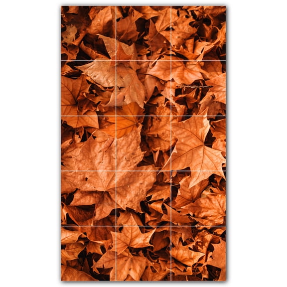 Picture-Tiles.com: Autumn Ceramic Tile Wall Mural WAL500032-35L. 24"W x 40"H using (15) 8" x 8" Ceramic Tiles-Satin Finish
