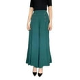 thumbnail image 5 of Aoanydony Womens Wide Leg Pants Casual Work Pants Straight Trousers Long Palazzo Pants Green 2XL, 5 of 6