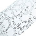 thumbnail image 3 of BalsaCircle 12x108" Silver Tulle Embroidered Leaves Vines Sequins Table Runner Party Events Decorations Supplies, 3 of 8