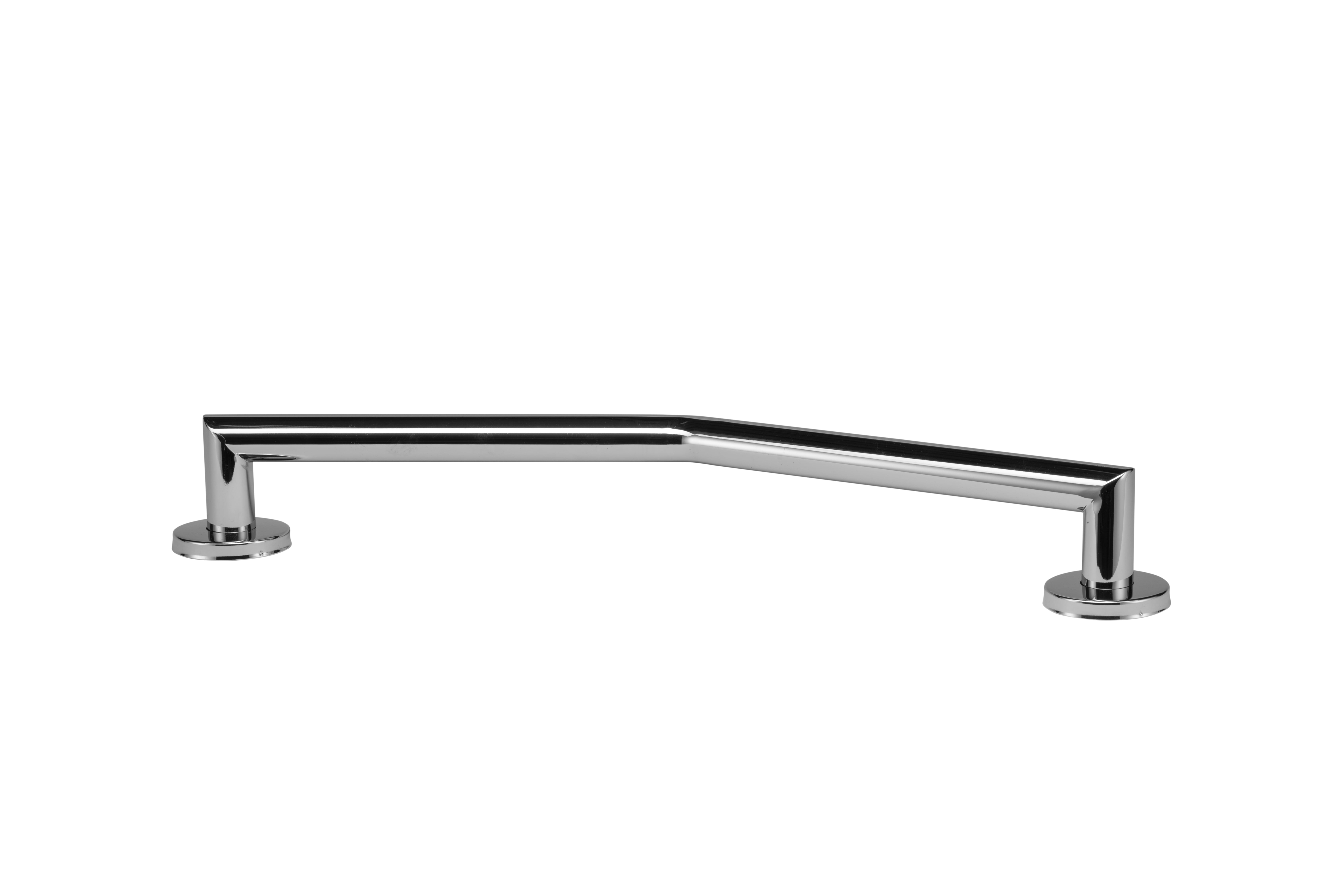Croydex 23.62 in. Stainless Steel Angled Shower Grab Bar in Chrome