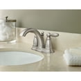 thumbnail image 2 of Moen Brantford Brushed Nickel Two-Handle Low-Arc Traditional Centerset Bathroom Faucet with Drain Assembly, 2 of 7