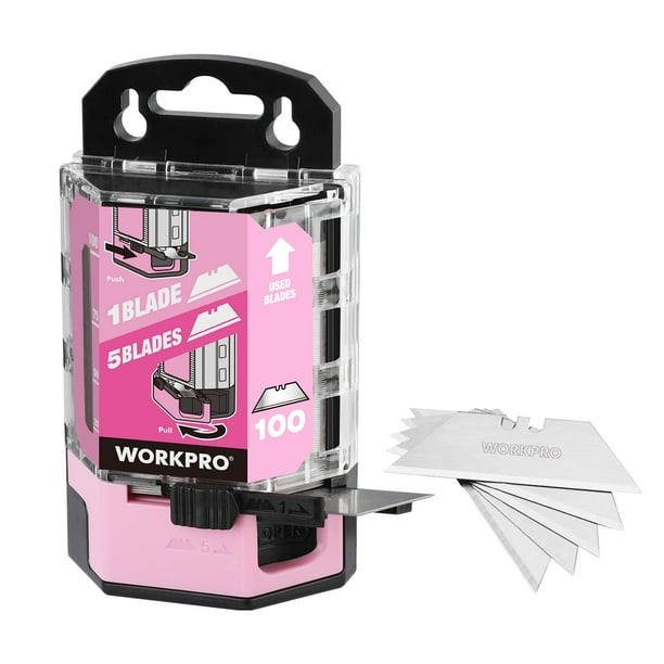 Cuchillas multiusos WORKPRO SK5 de acero al carbono, paquete de 100