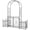 Black, variant on 78.75 Black Metal Garden Arbor Arch Gate with Trellis Sides for Climbing Plants, Locking Doors, Planter Boxes, Wedding Ceremony Decorations
