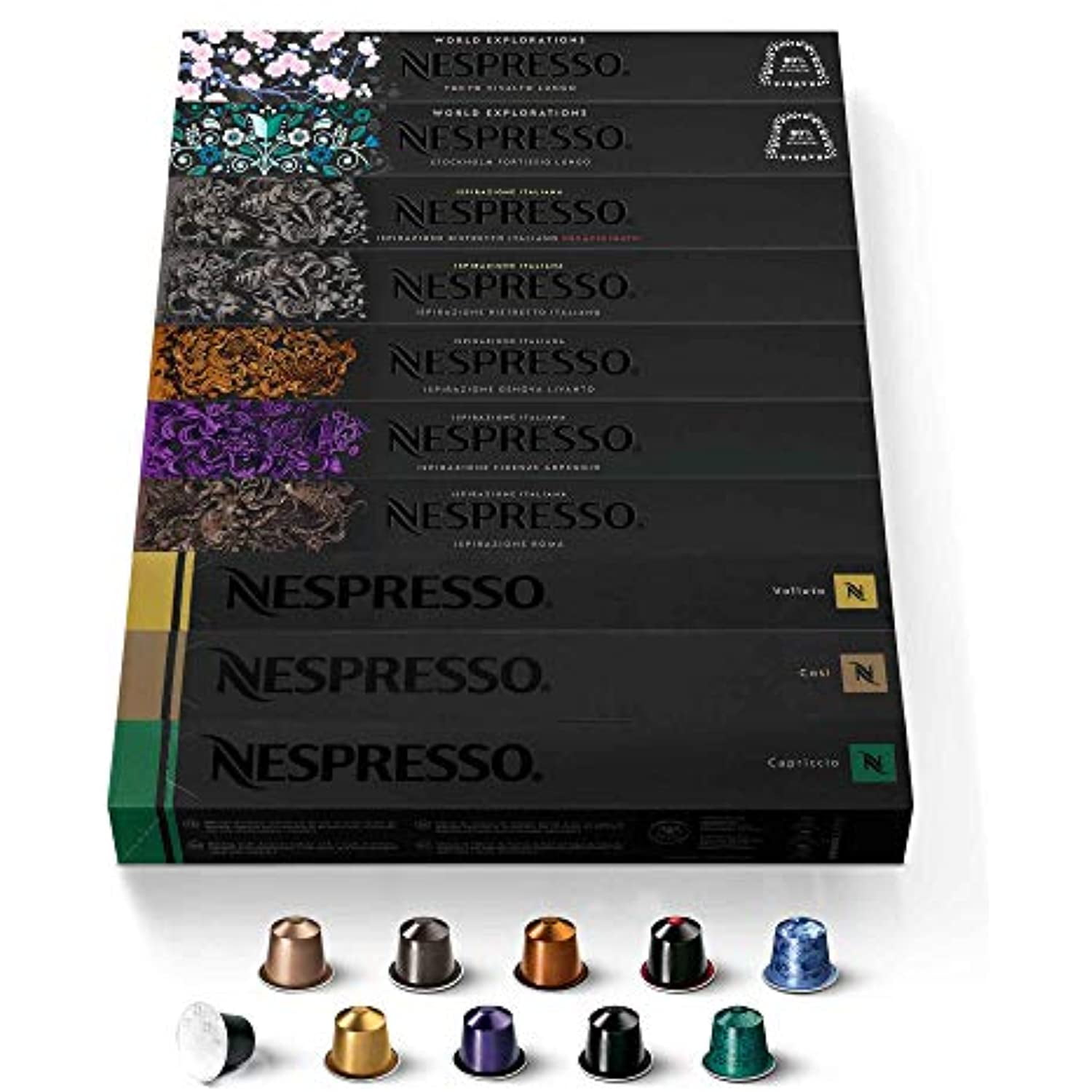 Capsules Originalline, Espresso Variety Pack, Medium Roast Espresso Coffee, 100 Count Espresso Coffee Pods, Brews 3.7 Ounce And 1.35 Ounce -