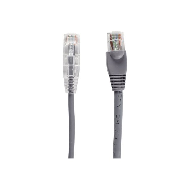 Black Box Slim-Net - Patch cable - RJ-45 (M) to RJ-45 (M) - 4 ft - UTP - CAT 6 - booted, molded, stranded - gray