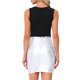 thumbnail image 3 of INSPIRAR CHIC Monos de Mujer Sin Mangas Bodysuits Brillantes Cuello Redondo Ajustados Tops de Tanga XS Negro, 3 of 6