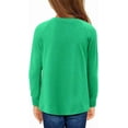thumbnail image 3 of KISSMODA Girls Long Sleeve Casual Front Pleats Blouses & Tops, Round Neck, 4-14 Years, 3 of 3