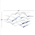 thumbnail image 4 of DecMode Blue Metal Flying Flock Of Bird Wall Decor, 4 of 13