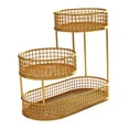 thumbnail image 2 of Baoblaze Metal Fruit Basket Serving Stand Wrought Iron Fruit Stand Large Capacity Counter Space Saver Fruits Stand Holder Serving Bowl gold, 2 of 8