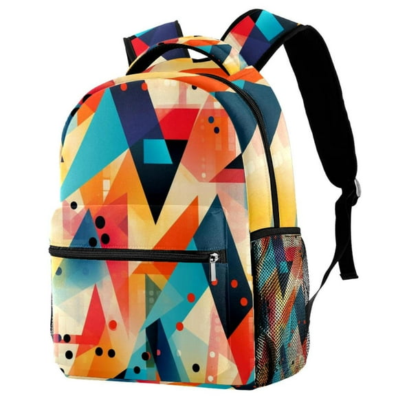 Lightweight Backpack Geometry School Bag Travel Laptop Daypack for Men Women Casual Rucksack