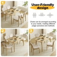 thumbnail image 4 of Ktaxon Dining Table Set for 4 Solid Wood Dinner Table with Padded Chairs for Home Kitchen Restaurant 47" Wood Color, 4 of 12