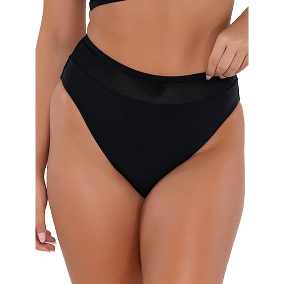 Annie High-Waist Bikini Bottom Swimsuit
