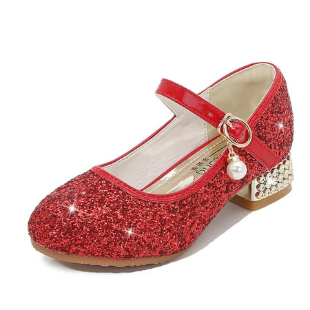 

Girls Princess Shoes Glitter Sequins Dress Shoes For Wedding Birthday Party Dancing Performance