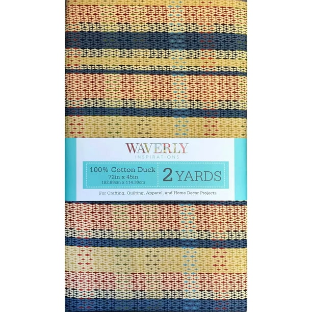 Waverly Inspirations Cotton Duck 45" x 2 Yds Plaid Navy Color Precut
