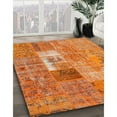 thumbnail image 3 of Ahgly Company Machine Washable Indoor Square Contemporary Orange Red Area Rugs, 6' Square, 3 of 7