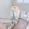 thumbnail image 2 of Modern Clear Flower Glass Chandelier 20" Elegant 6 Lights Gold Chandelier Light Fixture Luxury for Living Dining Room Kitchen Entryway Bedroom Foyer, E12, 2 of 7