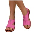 thumbnail image 5 of Mostsola Womens Flat Sandals Open Toe Slippers Lightweight Fashion Slingback Flats Beach Shoes, 5 of 9