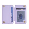 thumbnail image 3 of Cell Phone Wallet Credit Card Holder for Back of Phone Pocket Adhesive Sticker Card Pouch Sleeve for iPhone/Samsung Galaxy/Moto/Google/Android and Most Smartphones, Purple, 3 of 4