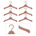 thumbnail image 2 of Durable Plastic Doll Clothes Hanger for Organization and Decoration 50pcs Compact Size Brown Color, 2 of 8