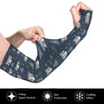 thumbnail image 2 of Bingfone Farmers Gardening Sleeves Sun Protection Arm Cooling Sleeves for Women Men with Thumb Hole - Cute Christmas Tree Raccoon, 2 of 7