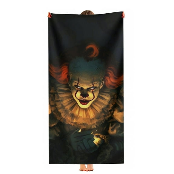 Pennywise Beach Towel Birthday Gift for Girls Boys 30"x60" Quick Drying Microfiber Pool Towel