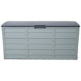 thumbnail image 4 of Gzxs 75 Gallon Outdoor Storage Deck Box on Wheels, All Weather Sun-proof Moveable Patio Storage Box Chest for Patio Furniture Outdoor Cushions,Garden Tools and Pool Toys (Gray), 4 of 9