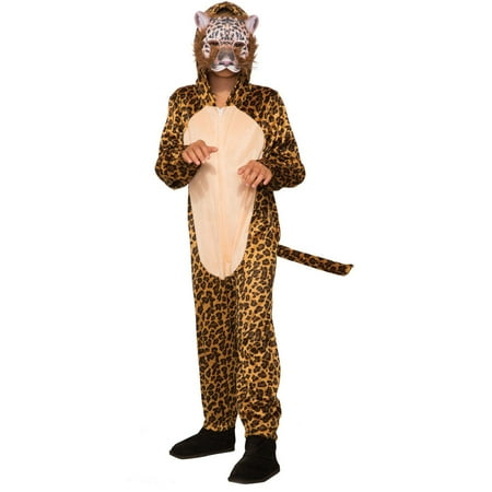 Kid's Leopard Halloween Costume Jumpsuit and Mask