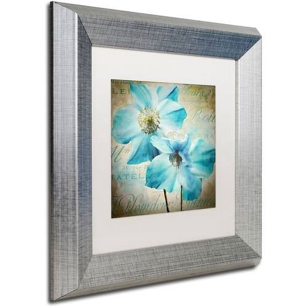 Trademark Fine Art "Himalayan Blue I" Canvas Art by Color Bakery White Matte, Silver Frame