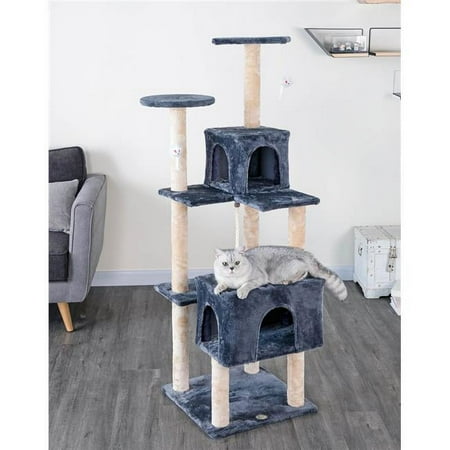 UPC: 0810602023150 | Go Pet Club F725 61 in. Kitten Cat Tree House  Gray