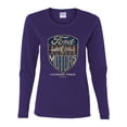 thumbnail image 2 of Wild Bobby, 1983 Vintage Distressed Ford Motors Legendary Power Cars and Trucks Womens Graphic Long Sleeve T-Shirt, Purple, Large, 2 of 3