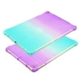 thumbnail image 3 of iPad 6th Gen Case with Tempered Glass Screen Protector, iPad 5th Gen Case, iPad Air 2 Case, Dteck Lightweight Ultra Thin Gradient Clear Case Slim Fit Soft TPU Protective Cover,Purple/Green, 3 of 4