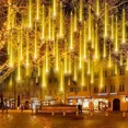 thumbnail image 2 of 32/24/16/8 Tubes Christmas Meteor Shower LED String Lights Holiday Lighting Garden Party Decorations Rain Drop Falling Decor, 2 of 5