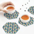thumbnail image 6 of Bingfone Vintage Eggs Toast Bacon And Arugula Leather Drinks Coasters with Set of 6,Suitable for Home Kitchen,Coffee Cup Coasters Home Gift, 6 of 7