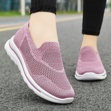 

Yzengfg Womens Slip On Shoes Work Non Slip Sneakers Walking Shoes Rose Womens