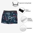 thumbnail image 3 of Yiaed Navy Blue Geometric Print Men's Soft Cotton Boxer Shorts Breathable Boxers Underwear Moisture-Wicking Underwear Stretch Boxer Briefs for Man-Medium, 3 of 5
