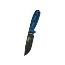 ESEE Knives ESEE-4 3D Fixed Blade Knife 4.1" Drop Point 1095 Black Blade G-10 Handle Black/Blue