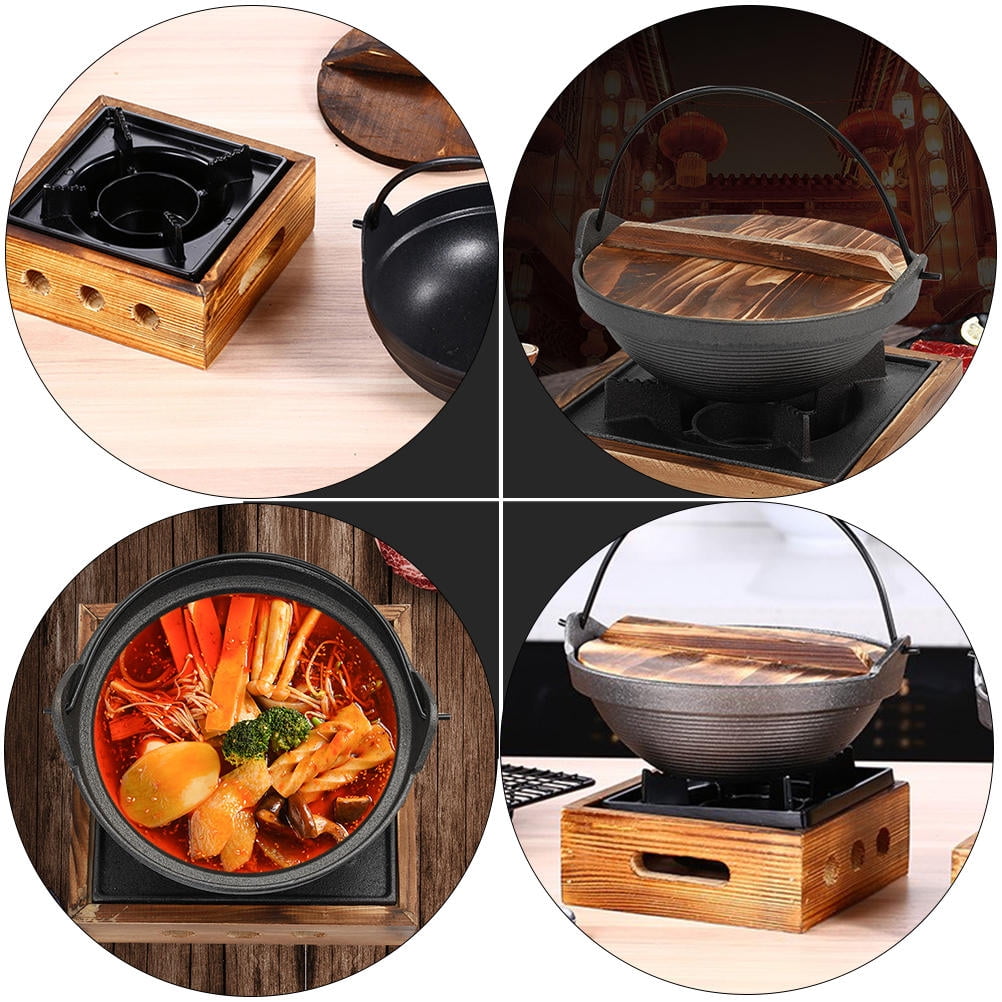 HEALEEP Cast Iron Sukiyaki Simmer Pot for Kitchen Cooking, Ideal for Instant Noodles and Sauce Preparation