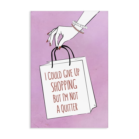 Stupell Industries Art Deco Not A Quitter Shopping Canvas Art, 16 x 24, by Martina Pavlova
