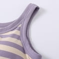 thumbnail image 5 of Summer Women Tank Tops Crew Neck Sleeveless Striped Basic Pullover Blouse Camisole With Built In Bras Casual Slim Loungewear Going Out Tops For Women, 5 of 5