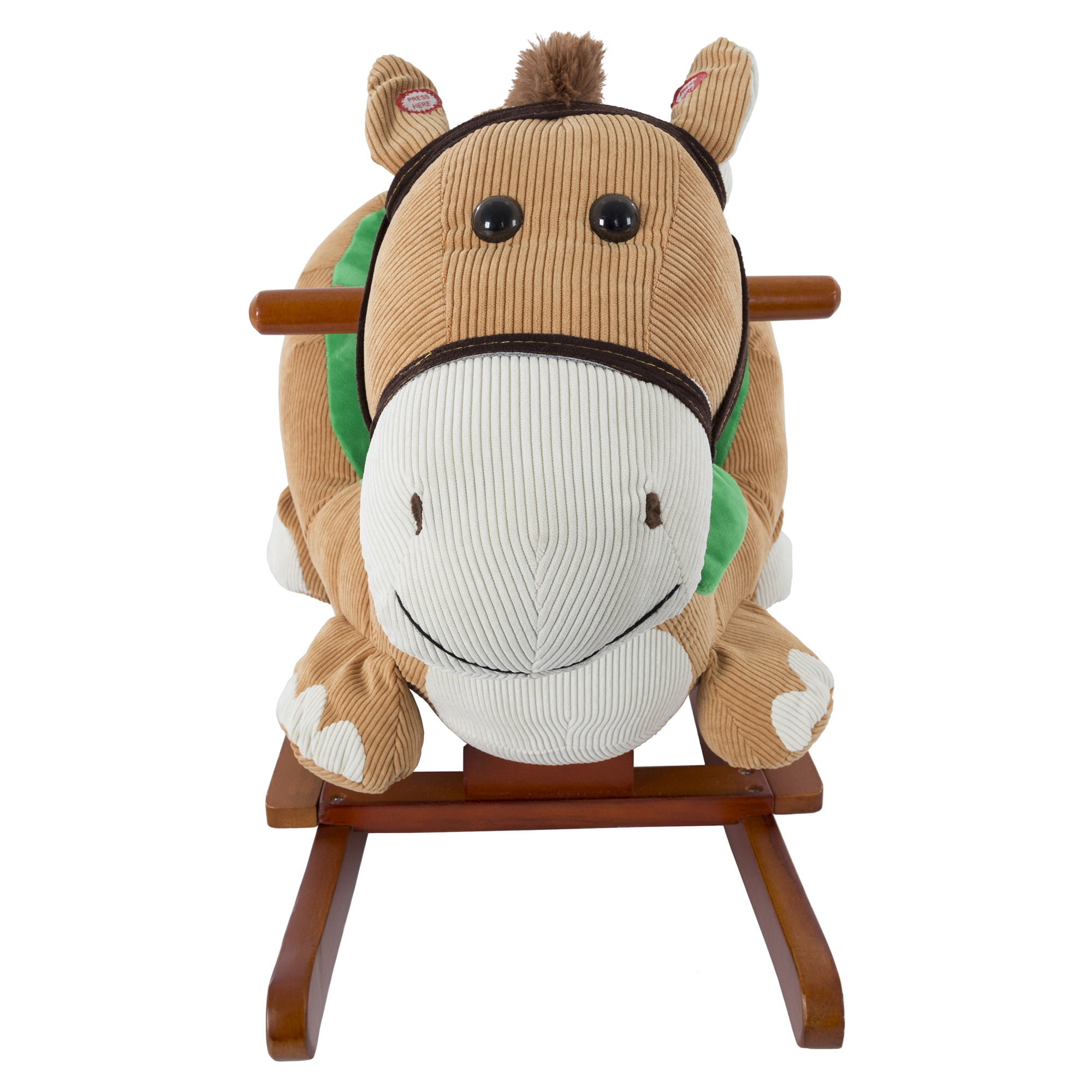 Rocking Horse Plush Animal Ride On Toy Baby Toddler Kids Seat Belt Sounds New