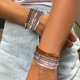 thumbnail image 5 of Bohemio estilo pulsera conjunto femenino hecho a mano de joyería de cadena exquisita cuerda del pelo., 5 of 6